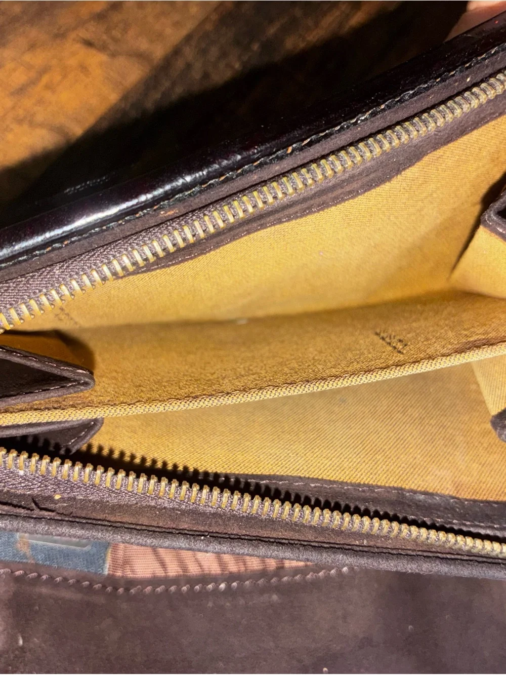 Fendi Zucca Black and Brown FF Canvas Compact Trifold Wallet Y2K